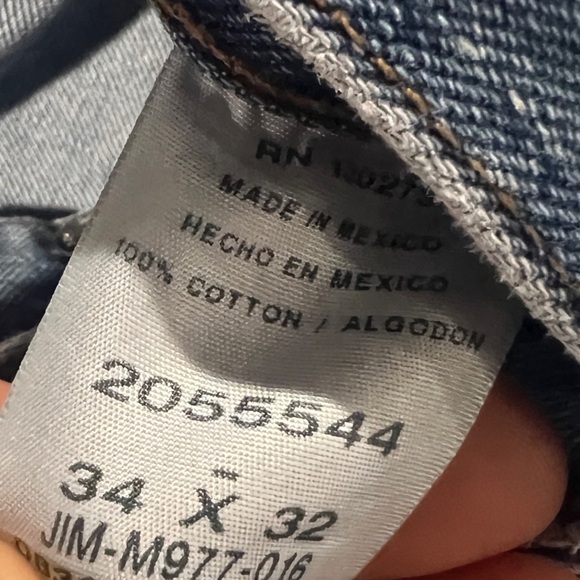 Lee Blue Denim Jeans Mens Pants Distressed Cowboy - Picture 10 of 10